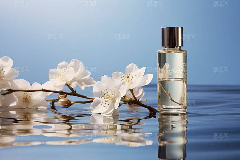 化妆品香水柔肤水摄影图
