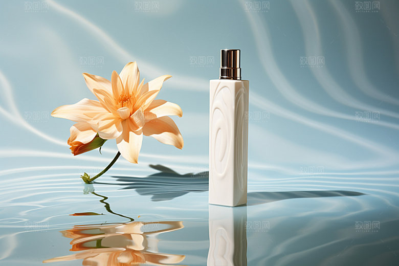 化妆品水润柔肤水摄影图