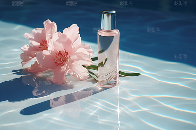 化妆品唯美水润摄影图