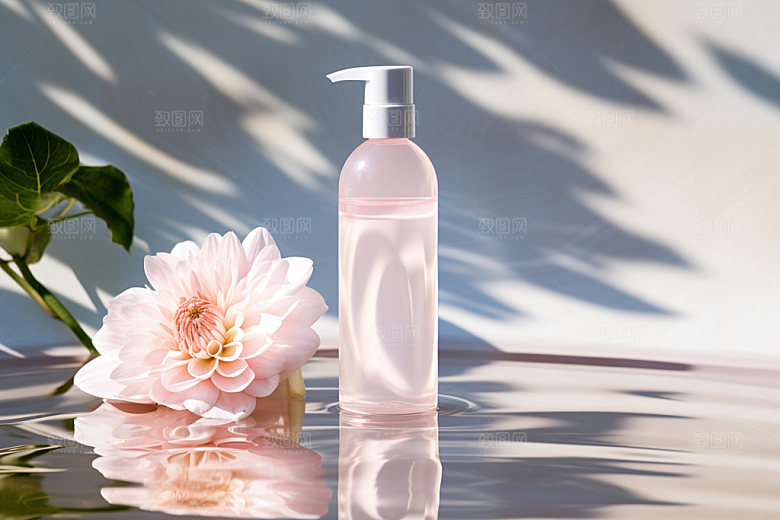 化妆品美妆水波纹摄影图