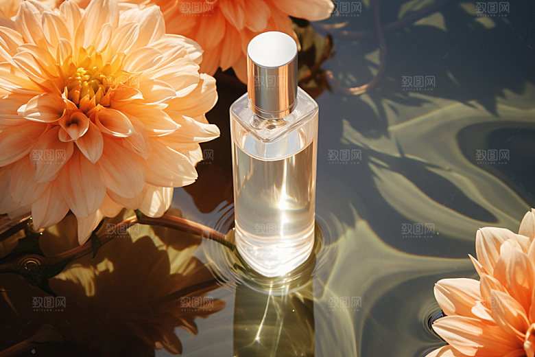 化妆品水润创意摄影图