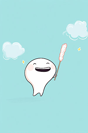 Q版牙齿医疗卡通插画