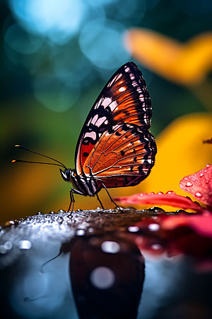 蝴蝶自然特写摄影图