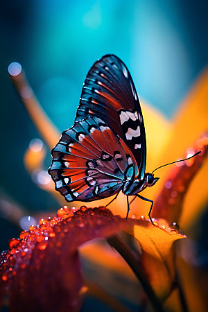 蝴蝶植物高清摄影图