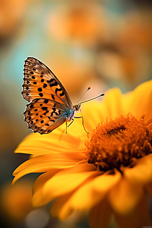 蝴蝶高清植物摄影图