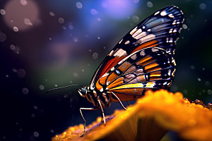 蝴蝶微距自然摄影图