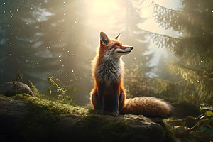 狐狸自然可爱摄影图