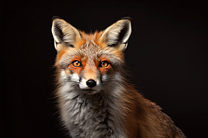 狐狸可爱森林摄影图