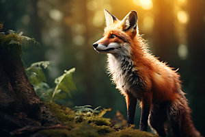 狐狸森林高清摄影图