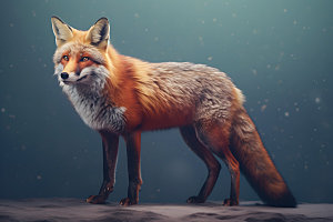 狐狸自然哺乳动物摄影图