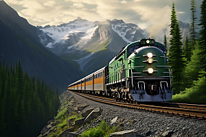 火车行驶高清铁路摄影图