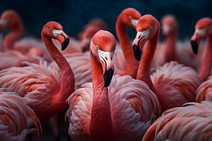 粉色火烈鸟自然野生动物摄影图