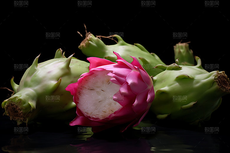 火龙果美食植物摄影图