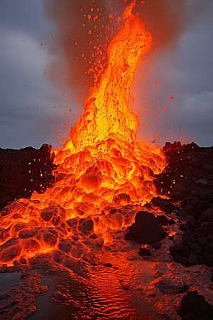 火山喷发爆发灾难实景图