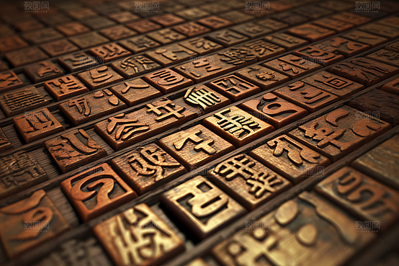 活字印刷术印刷方法阳文字模效果图