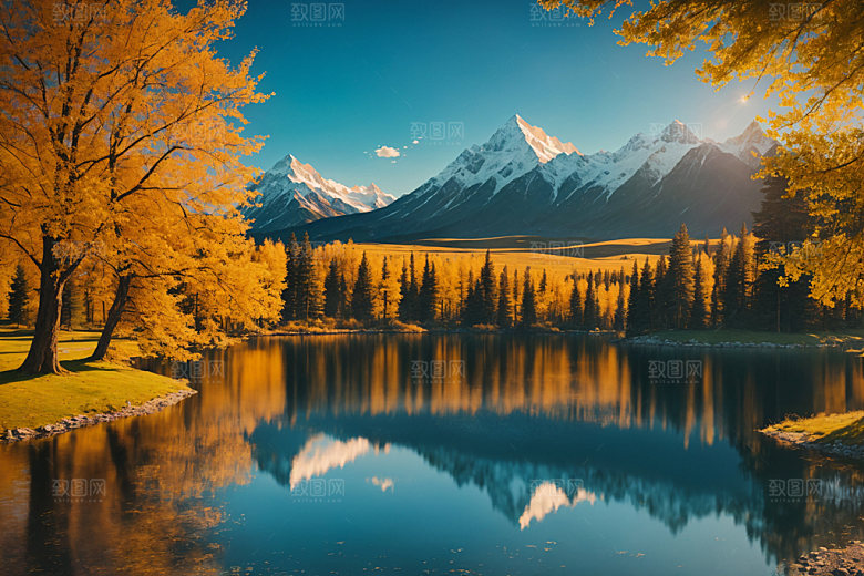 湖泊自然高清摄影图