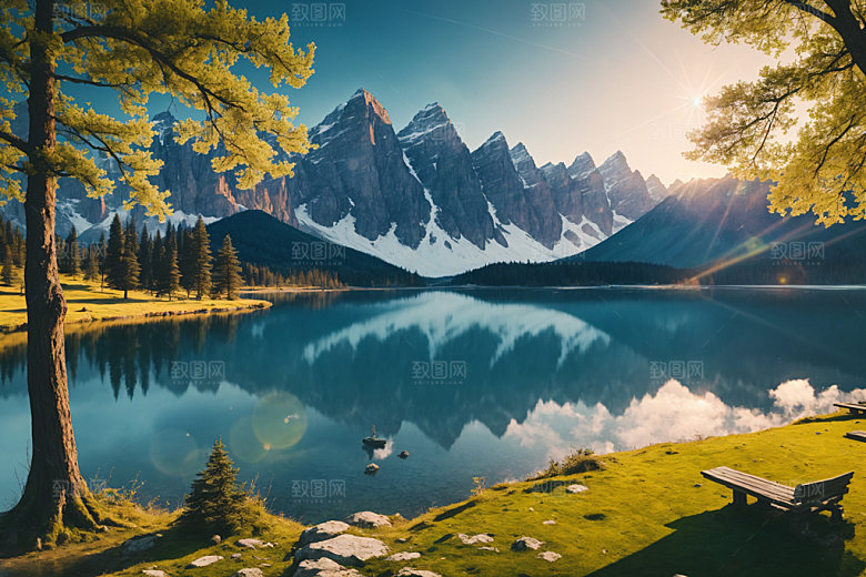 湖泊高清自然摄影图