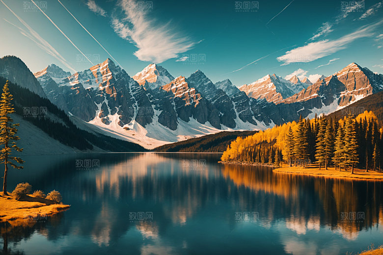 湖泊自然高清摄影图