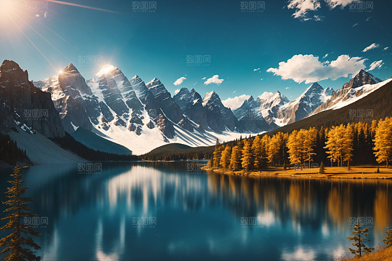 湖泊高清风景摄影图
