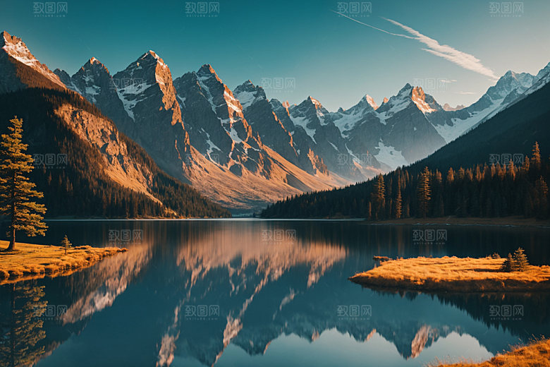 湖泊高清风景摄影图