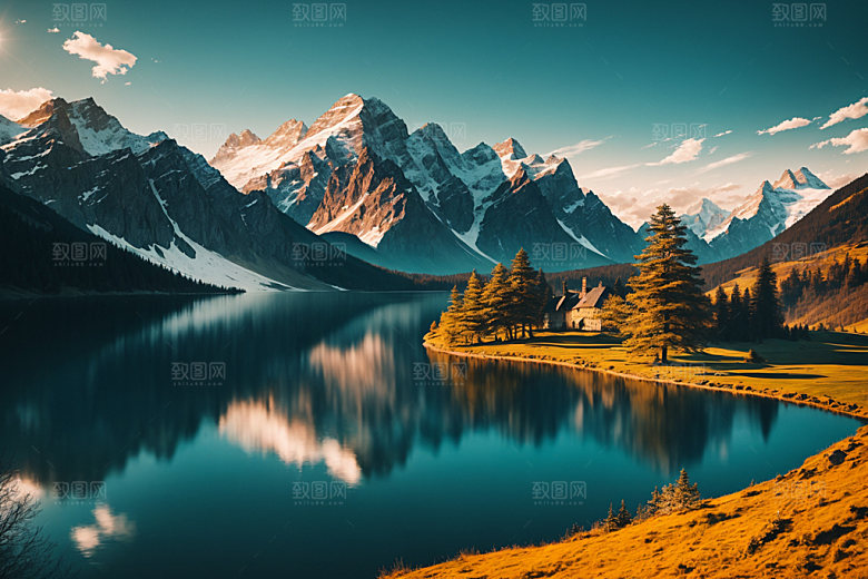 湖泊高清自然摄影图