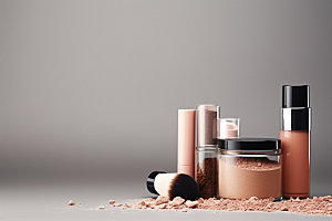化妆品组合商品高端摄影图