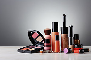 化妆品组合商品彩妆摄影图