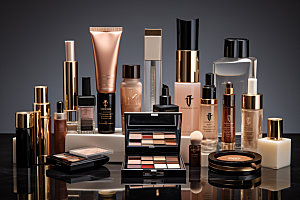化妆品组合美容商品摄影图