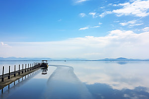 鄱阳湖风景湖泊摄影图