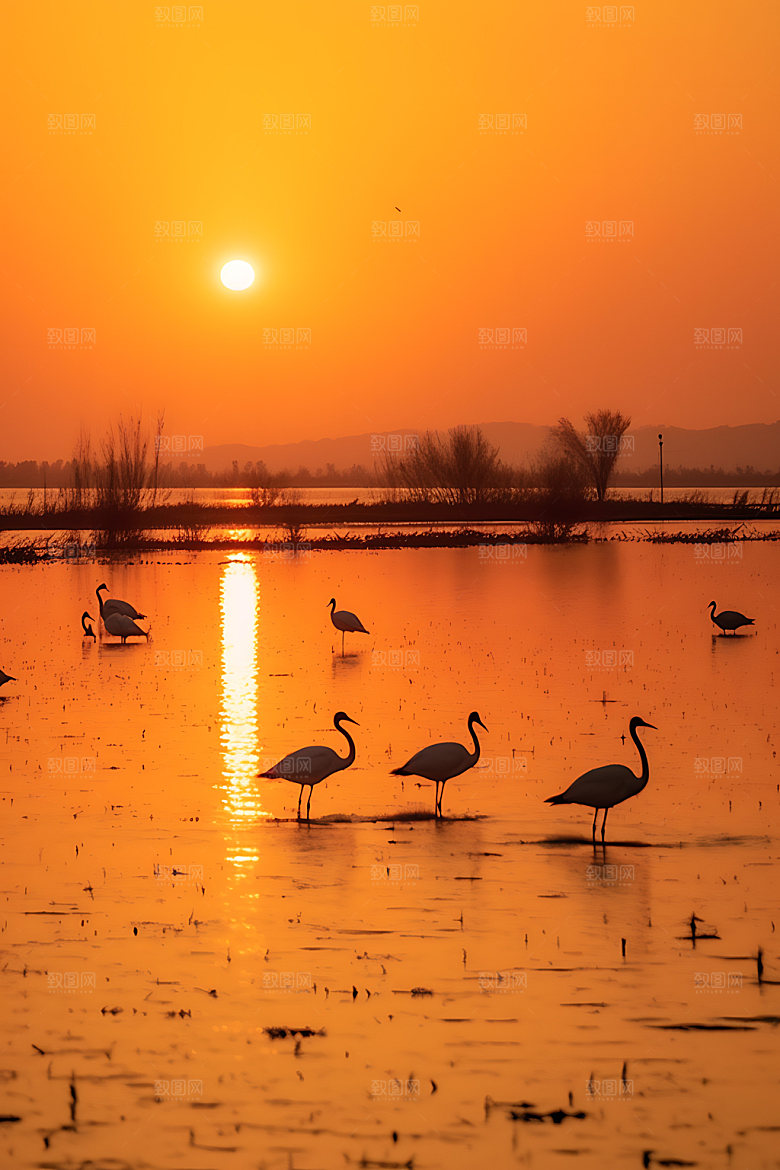 鄱阳湖风景湖泊摄影图