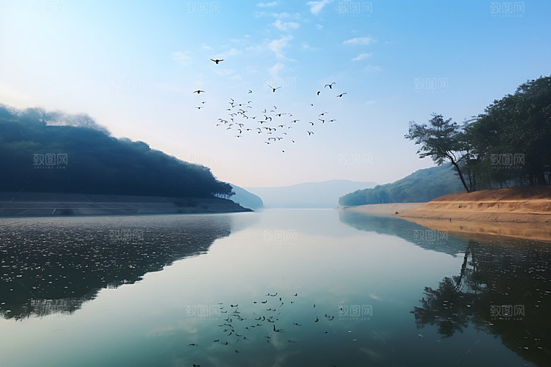 鄱阳湖风景湖泊摄影图