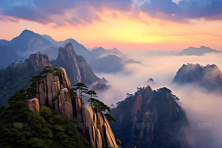 高山云海风光江西摄影图