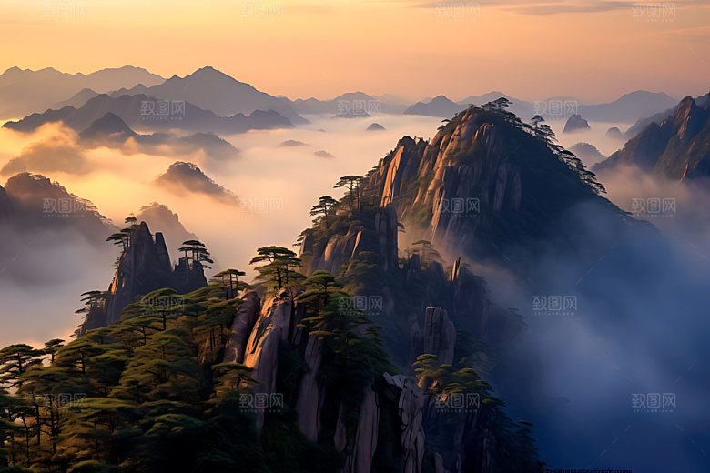 高山云海风景名山大川摄影图