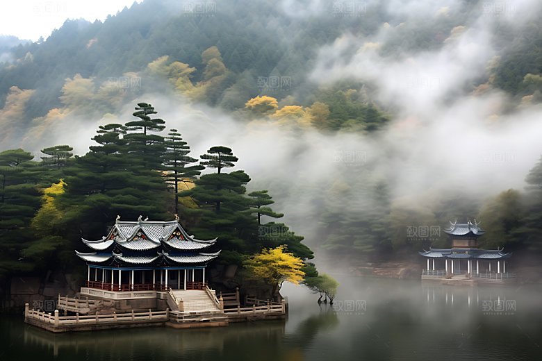高山云海风光自然摄影图