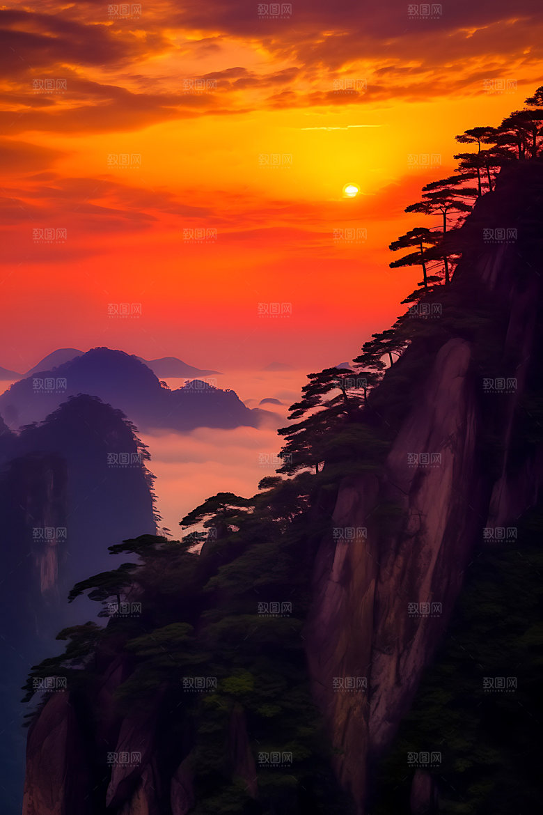 高山云海风景江西摄影图