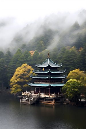 高山云海自然旅游摄影图