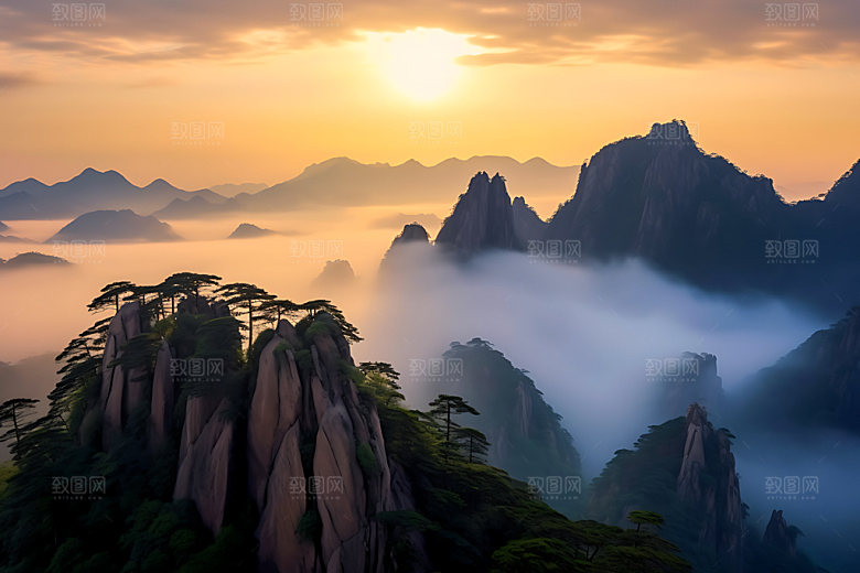 高山云海高清风景摄影图