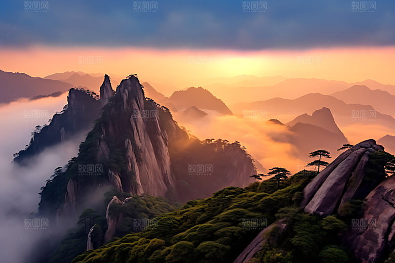 高山云海风景江西摄影图