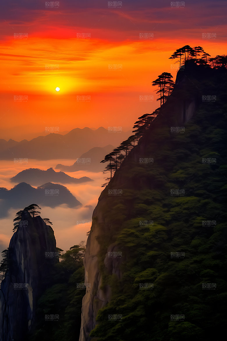 高山云海旅游高清摄影图
