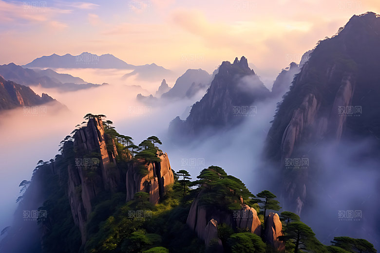 高山云海自然旅游摄影图