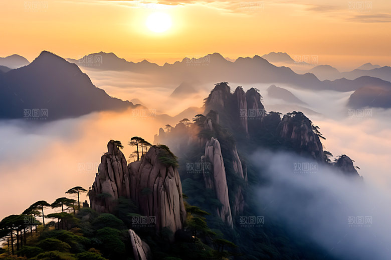 高山云海旅游风光摄影图