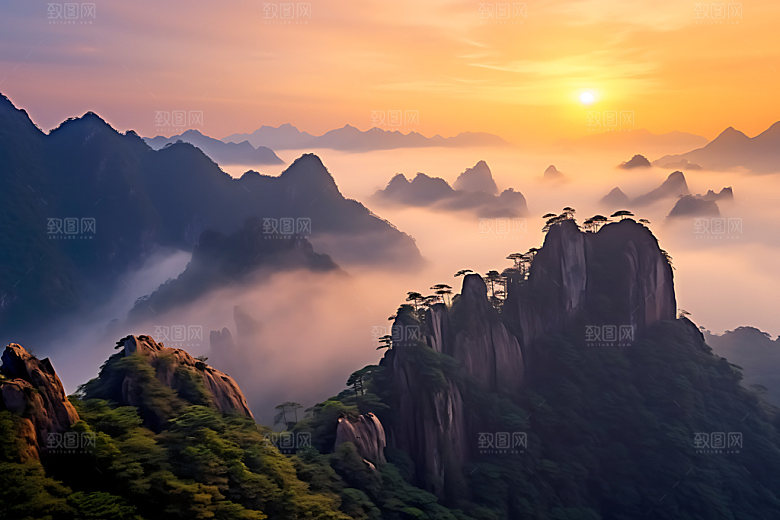 高山云海风光风景摄影图