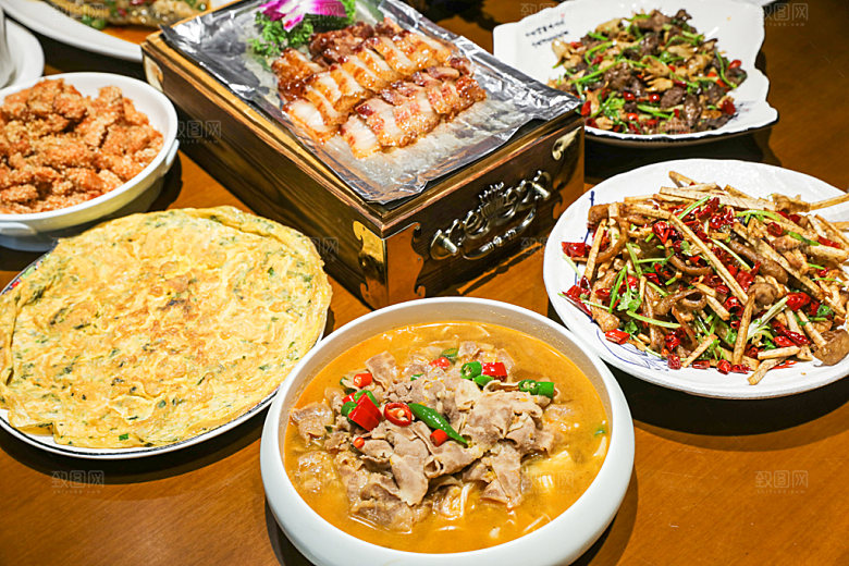饭店美食餐饮摄影图