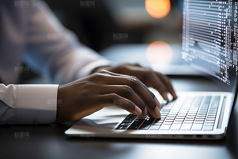 键盘操控沟通金融素材
