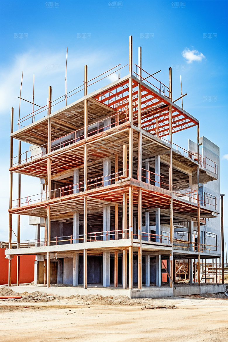 建筑工地建造高清摄影图