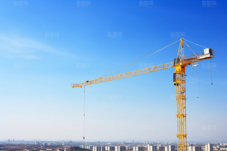 建筑工地脚手架楼盘摄影图