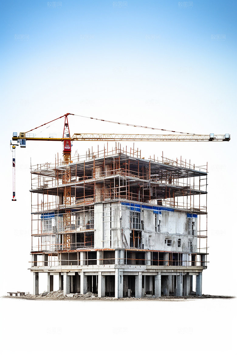 建筑工地建筑结构建造摄影图