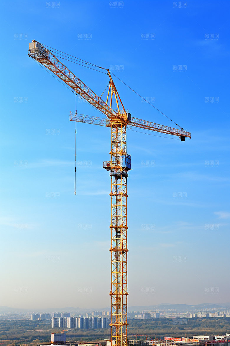 建筑工地施工楼盘摄影图