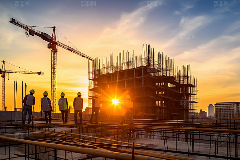 建筑工地建造高清摄影图