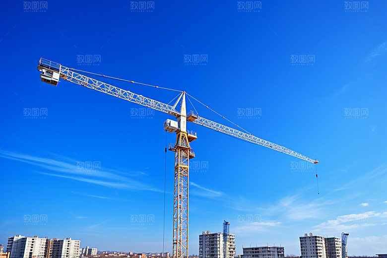 建筑工地脚手架高清摄影图